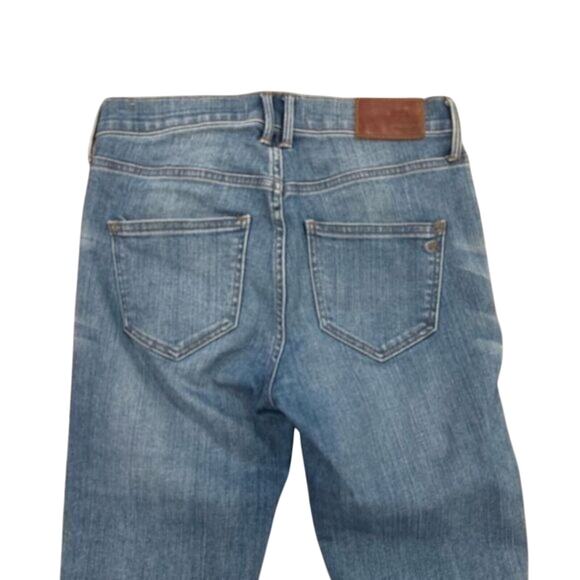 Madewell High-Riser Skinny Jeans Raw Hem Medium Wash Women's Size 25 - Picture 5 of 6